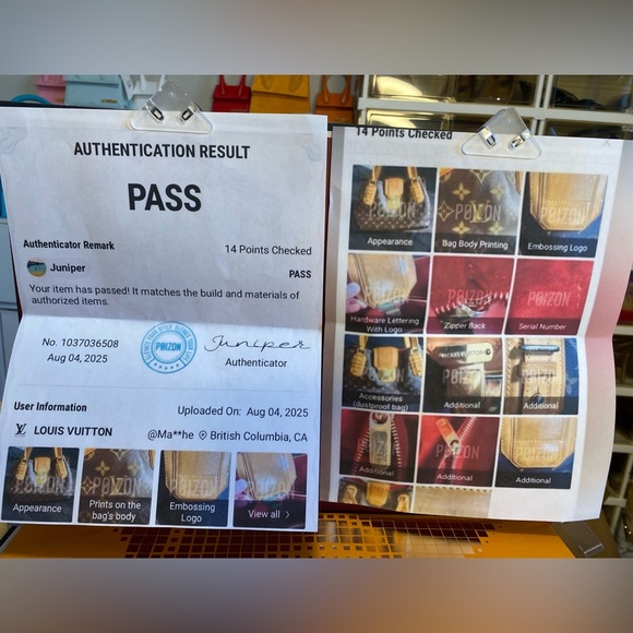 Louis Vuitton Monogram Griet Tote France 2007 proof of authentication attached - Picture 17 of 17